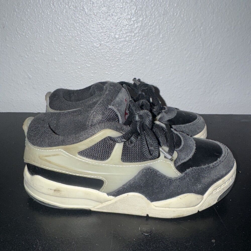 Jordan Spizike Low Black Anthracite Sail Boys Size 12C FQ7936-006 Sneakers